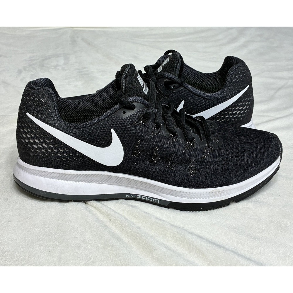 Nike Air Zoom Pegasus 33 Womens US 8.5 Black Running Shoes 831356-001 EU 41